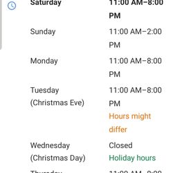 Hong Kong Palace - Hours open
