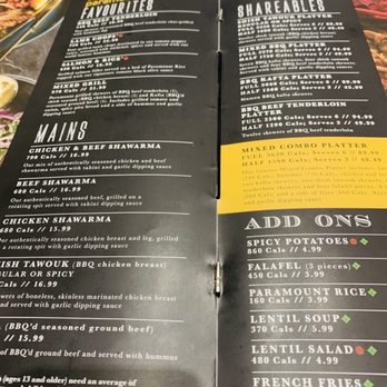 Paramount Middle Eastern Kitchen - Menu - Middle Eastern Near Me - Toronto, Ontario