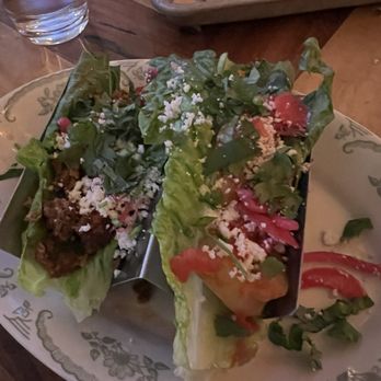 Rocco's Tacos & Tequila Bar - The shrimp taco was two shrimp. The chorizo was good but the lettuce cup option a bust. - Mexican Near Me - Naples, Florida Rocco's Tacos & Tequila Bar - The shrimp taco was two shrimp. The chorizo was good but the lettuce cup option a bust. - Mexican Near Me - Naples, Florida