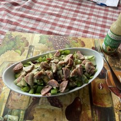Your Health Pathway - Chicken apple sausage, cucumbers, romaine, snap peas, just add a healthy oil dressing like avocado goddess and dig in