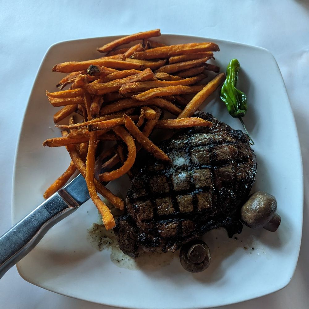 DC Steak House - Ribeye and sweet potato fries - Steakhouses Near Me - Chandler, Arizona DC Steak House - Ribeye and sweet potato fries - Steakhouses Near Me - Chandler, Arizona