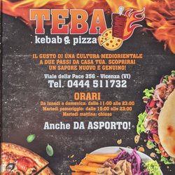 Teba Kebab E Pizzeria - Menu Page 1