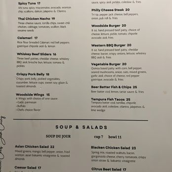Woodside Grill - Menu - Bars Near Me - Anderson, California