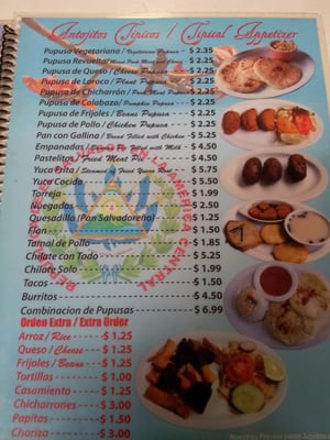 Menu photo 3 Pupuseria La Ceiba Compton, CA