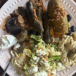 Stuffed zucchini, eggplant, grape leaves and more .... Stuffed zucchini, eggplant, grape leaves and more ....