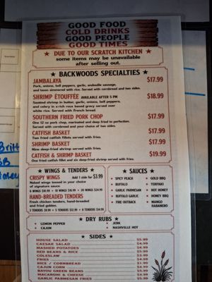 Menu photo 2 Backwoods Social House Cocoa, FL