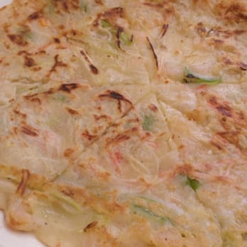 Hanmaru - Seafood Pancake : Shrimp, squid, crabstick and scallion - Korean Near Me - Allston, Massachusetts Hanmaru - Seafood Pancake : Shrimp, squid, crabstick and scallion - Korean Near Me - Allston, Massachusetts