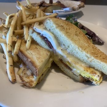 Bazille at Nordstrom - Breakfast sandwich. Substituted fries instead of fingerling potatoes. Filling! - New American Near Me - Torrance, California Bazille at Nordstrom - Breakfast sandwich. Substituted fries instead of fingerling potatoes. Filling! - New American Near Me - Torrance, California