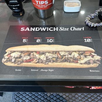 Capriotti's Sandwich Shop - Sandwich size chart - Sandwiches Near Me - Honolulu, Hawaii Capriotti's Sandwich Shop - Sandwich size chart - Sandwiches Near Me - Honolulu, Hawaii