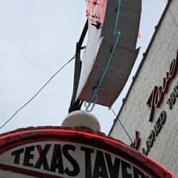Texas Tavern - The Texas Tavern outside building sign.