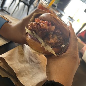 Chick N Roll - CNR Soy Garlic Deluxe Sandwich + Bacon - Chicken Wings Near Me - Chesapeake, Virginia Chick N Roll - CNR Soy Garlic Deluxe Sandwich + Bacon - Chicken Wings Near Me - Chesapeake, Virginia