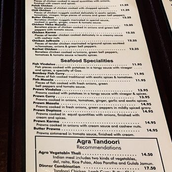 Agra Tandoori Restaurant - Menu - Indian Near Me - Burnaby, British Columbia Agra Tandoori Restaurant - Menu - Indian Near Me - Burnaby, British Columbia