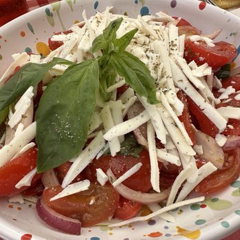 Osteria da Rita - Salad of tomatoes, onion, basil and salted ricotta cheese was outstanding! The tomatoes!! - Sicilian Near Me - Taormina, Maine Osteria da Rita - Salad of tomatoes, onion, basil and salted ricotta cheese was outstanding! The tomatoes!! - Sicilian Near Me - Taormina, Maine