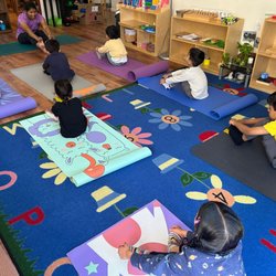Kiran's Montessori Preschool - Yoga sessions conducted by Niveditha. In a short period we saw improvement in whole body coordination, balance, and breath work.