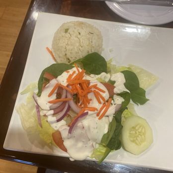 Crabby's Seafood & More - Salad and rice - Seafood Near Me - Montebello, California