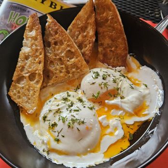 The Degenerate - Turkish eggs, chili oil toast - Cocktail Bars Near Me - Charlotte, North Carolina The Degenerate - Turkish eggs, chili oil toast - Cocktail Bars Near Me - Charlotte, North Carolina