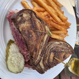 Hot Corned Beef Sandwich.