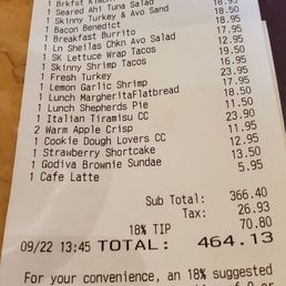 38 per person is very reasonable for a 85 year old bday party imo. Everyone loved their food and of course desserts 38 per person is very reasonable for a 85 year old bday party imo. Everyone loved their food and of course desserts