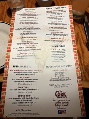 Menu photo 1 The Cork Tucson Tucson, AZ Menu photo 1 The Cork Tucson Tucson, AZ