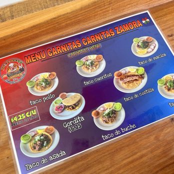 Carnitas Carnitas Zamora - Menu - Mexican Near Me - Oakland, California