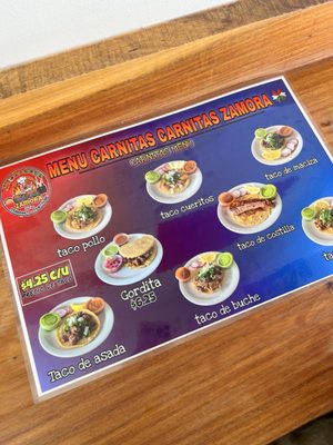 Menu photo 1 Carnitas Carnitas Zamora Oakland, CA