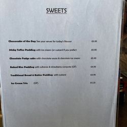 St Cyrus Village Inn - Menu for dessert