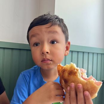 Lorenzo California - Enjoying his sandwich! - Italian Near Me - Beverly Hills, California