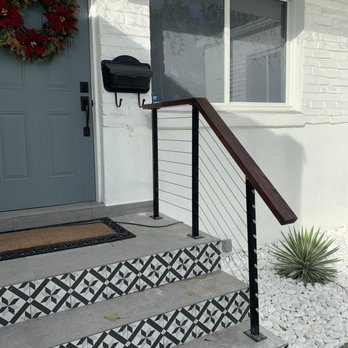 Casa Nova - New stairs, railing and door after work was done - Flooring Near Me - Miami, Florida Casa Nova - New stairs, railing and door after work was done - Flooring Near Me - Miami, Florida