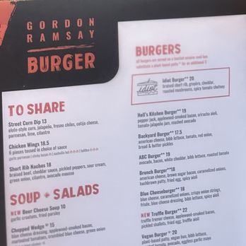 Gordon Ramsay Burger - Part of menu - Salad Near Me - Chicago, Illinois
