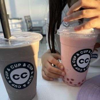 Cup & Cup - Oreo smoothie and strawberry banana smoothie - Bubble Tea Near Me - Plano, Texas Cup & Cup - Oreo smoothie and strawberry banana smoothie - Bubble Tea Near Me - Plano, Texas