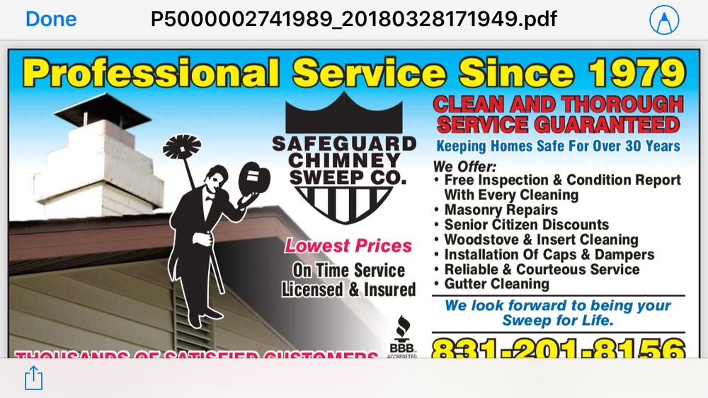 SAFEGUARD CHIMNEY SWEEP - Updated August 2024 - Santa Cruz, California