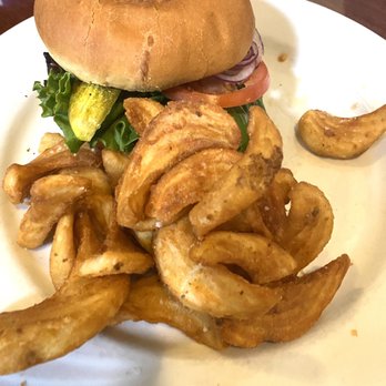 David's Grill - Black bean burger with big twisty fries. - American Near Me - Sparks, Nevada David's Grill - Black bean burger with big twisty fries. - American Near Me - Sparks, Nevada