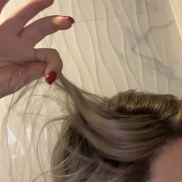 Showing where the hair burned off