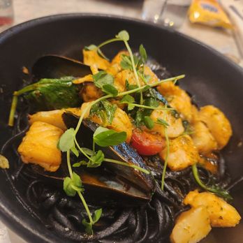 The Select - Squid Ink seafood pasta - Mediterranean Near Me - Sandy Springs, Georgia