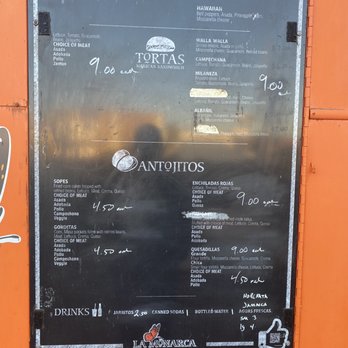 La Monarca - Bottom half of menu posted on the truck - Food Trucks Near Me - Walla Walla, Washington La Monarca - Bottom half of menu posted on the truck - Food Trucks Near Me - Walla Walla, Washington