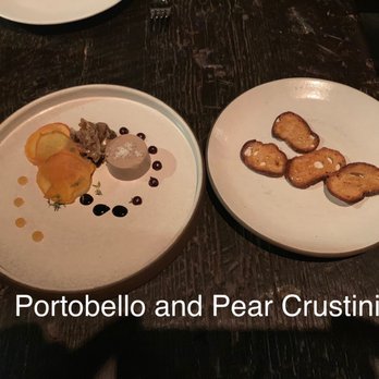 Dirt Candy - Mushroom elevated to its highest form and accentuated with peach. - Vegetarian Near Me - New York, New York