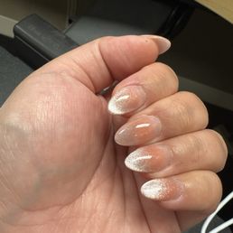 Gel X with cat eye based off my inspo photo Gel X with cat eye based off my inspo photo
