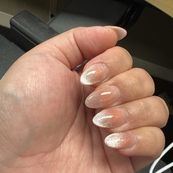 The Lux Nails & Spa - Gel X with cat eye based off my inspo photo - Nail Salons Near Me - Fresno, California The Lux Nails & Spa - Gel X with cat eye based off my inspo photo - Nail Salons Near Me - Fresno, California