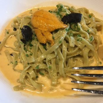COD Restaurant - Truffle Uni Pasta (shaved truffle, green nori linguini, creamy uni sauce, fish roe) - Seafood Near Me - Los Angeles, California COD Restaurant - Truffle Uni Pasta (shaved truffle, green nori linguini, creamy uni sauce, fish roe) - Seafood Near Me - Los Angeles, California