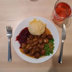 IKEA - Not really warm and on the cold side. Plenty small chunks of hard cartilages in the meat balls that can destroy your teeth.