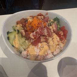 Poke bowl. Lunch special