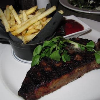 Mooo.... Beacon Hill - 12 ounce New York Sirloin, truffled frites, garlic marrow butter 12/2010 - Steakhouses Near Me - Boston, Massachusetts Mooo.... Beacon Hill - 12 ounce New York Sirloin, truffled frites, garlic marrow butter 12/2010 - Steakhouses Near Me - Boston, Massachusetts