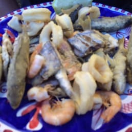 Small fried fish plate