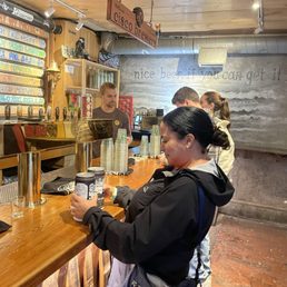 Grabbing a growler. - or two!
