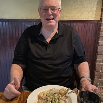 Positano's - Veal and Shrimp Diane over Angel Hair Pasta - Italian Near Me - Palm Harbor, Florida Positano's - Veal and Shrimp Diane over Angel Hair Pasta - Italian Near Me - Palm Harbor, Florida
