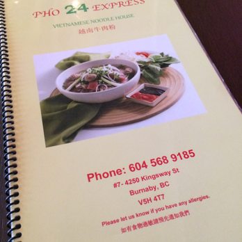 Pho 24 Express - Vietnamese Near Me - Burnaby, British Columbia
