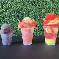 Featured from left to right; Blackberry, Strawberry-lemonade, Watermelon and Pineapple