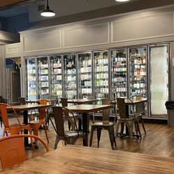 Drink selection and indoor seating