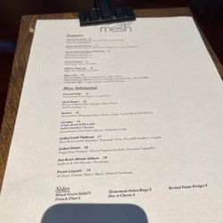Mesh Lounge - Menu