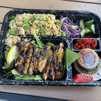 Wagyu Street - Smoke Chicken Teriyaki Bento with Garlic Pepper Rice - Japanese Near Me - Long Beach, California Wagyu Street - Smoke Chicken Teriyaki Bento with Garlic Pepper Rice - Japanese Near Me - Long Beach, California